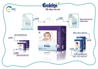 BỈM GOLDGI NỘI ĐỊA NHẬT DÒNG CAO CẤP DÁN/QUẦN ĐỦ SIZE NB92/S84/Md66/Mq60/Ld56/Lq48/XL44/XXL32