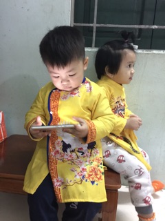 Áo dài cách tân bé trai. Lẻ