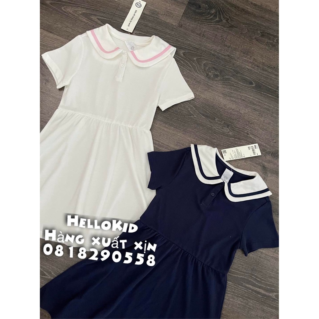 V185 - Váy cổ thuỷ thủ polo CA bé gái