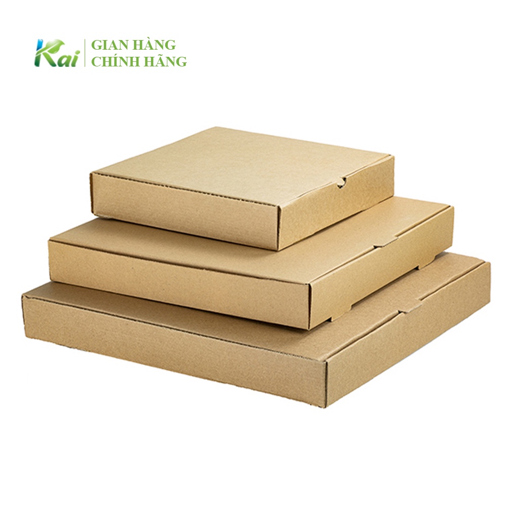 25-50 HỘP ĐỰNG BÁNH PIZZA, chất liệu giấy kraft, đa dạng kích cỡ, an toàn vệ sinh thực phẩm, giá chỉ 3.400, GIÁ SỈ