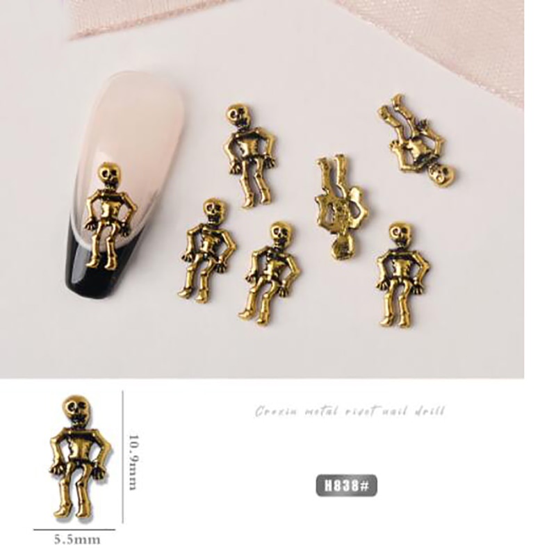 Set 20 / 50 Phụ Kiện Trang Trí Móng Tay 3D Chủ Đề Halloween