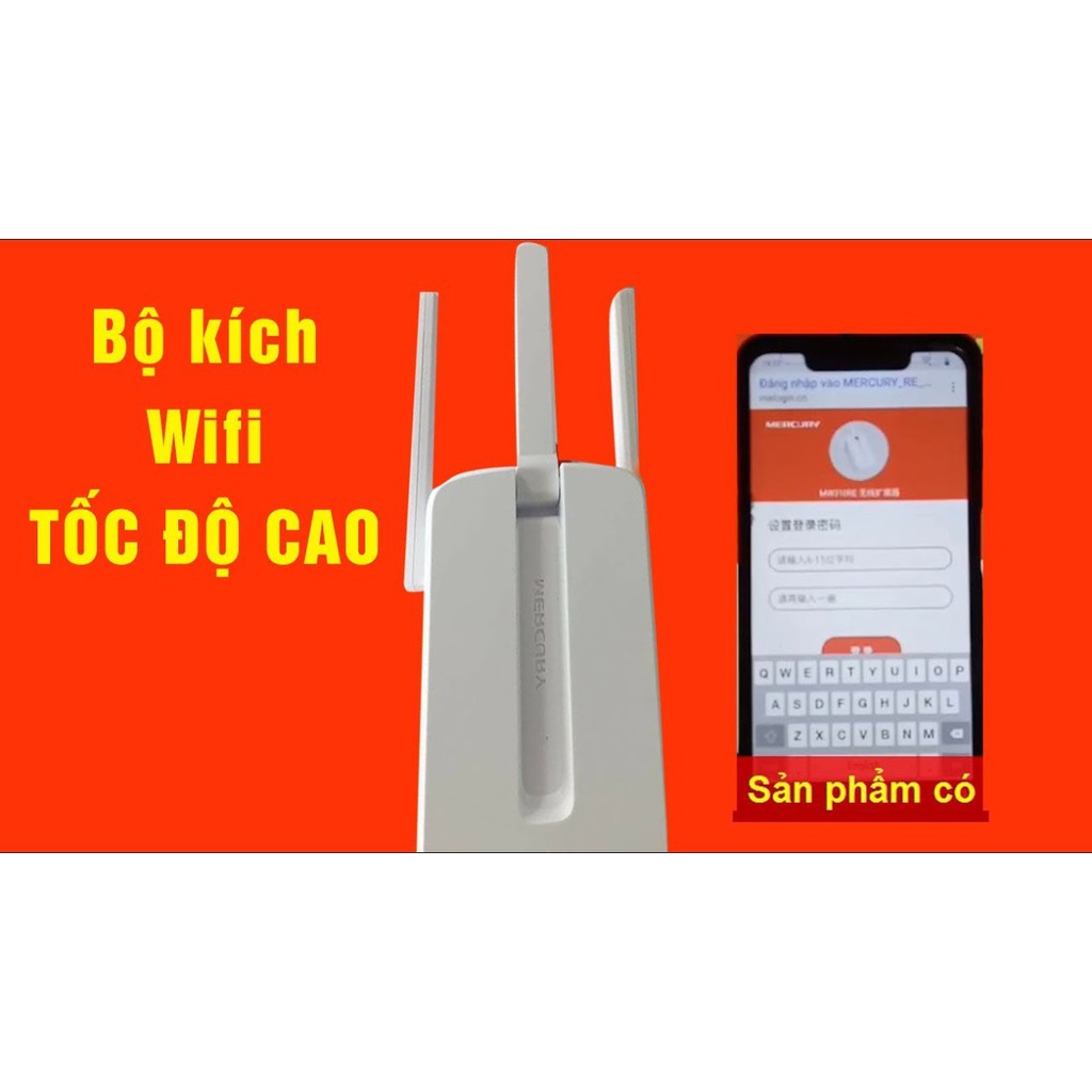 Bộ kích sóng wifi 3 râu Mercury cực mạnh, Tăng Sóng Wifi,Kích Wifi , Bộ Tiếp Nối Sóng Wi-Fi 3 ăng-ten sóng khỏe ổn định