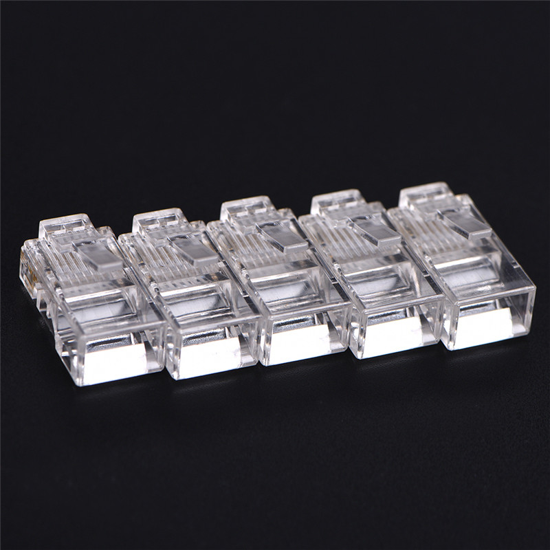 50 Đầu Nối Dây Mạng Pha Lê Rj45 Cat5 8p8c Cho Máy Tính