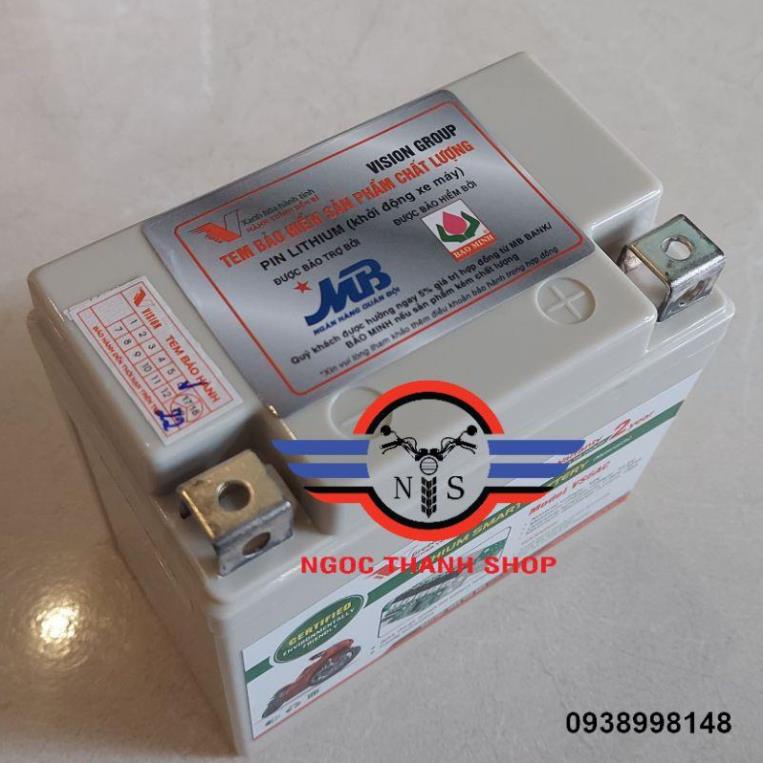 Ắc quy Lithium, pin lithium thông minh VS6AT cho xe máy xe số Wave RSX, Wave S, Cup, Sirius, Future, Ex135,... ...-NTS