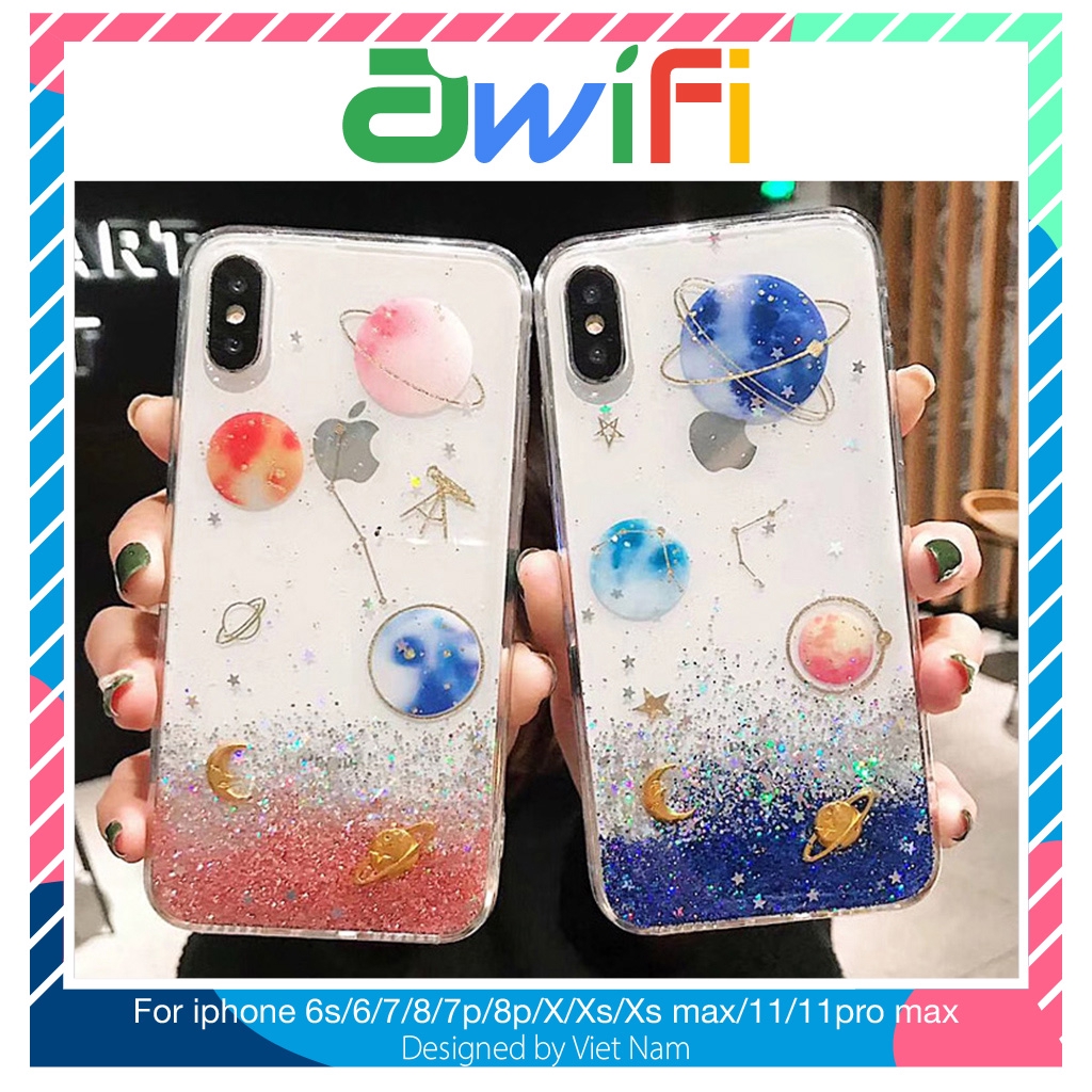 Ốp lưng iphone thiên hà 5/5s/6/6plus/6s/6splus/7/7plus/8/8plus/x/xr/xs/11/12/pro/max/plus/promax - Awifi Case E2-4