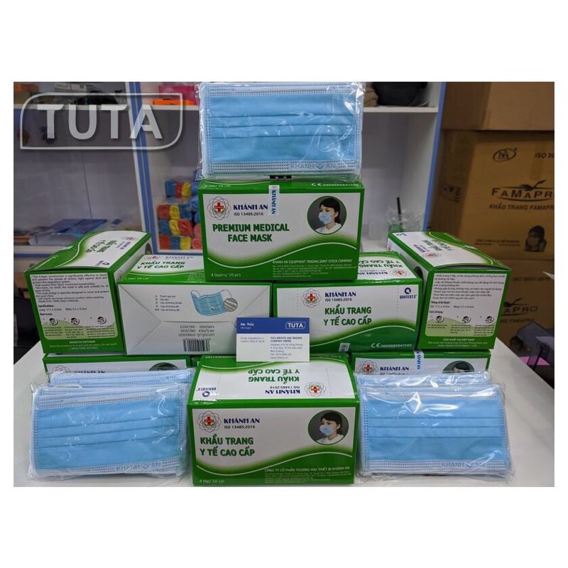 Khẩu Trang Y Tế 4 Lớp KHÁNH AN Hàng xuất khẩu(Xanh,Xám,Hồng, Đen) | BigBuy360 - bigbuy360.vn