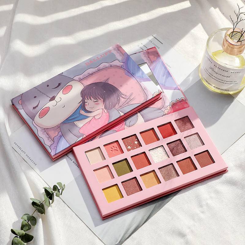 Bảng Phấn Mắt 18 Màu Sắc Hiệu Ứng Lì/ Ánh Ngọc Trai Chống Nước Chống Mồ Hôi Không Nhòe