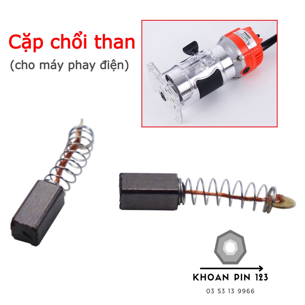 Cặp chổi than dùng cho máy phay điện, máy soi gỗ