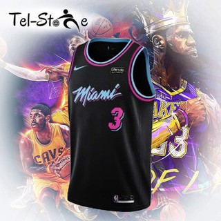 [ Áo Jersey ] Miami Heat – Dwyane Wade (Đen)