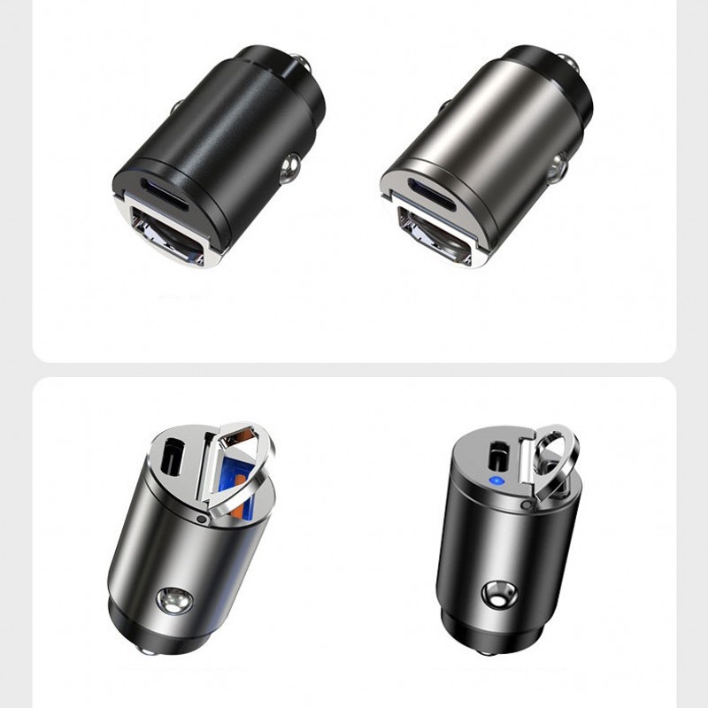 Tẩu Sạc Nhanh USB 3.0 30W PD+PD+PD 4.0 Cho Xe Hơi