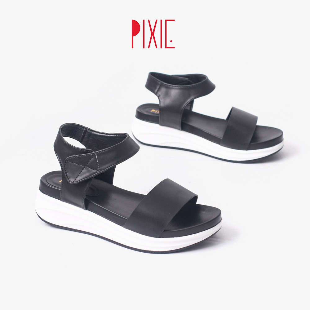 Giày Sandal Đế Xuồng Quai Dán 3cm Pixie 4162