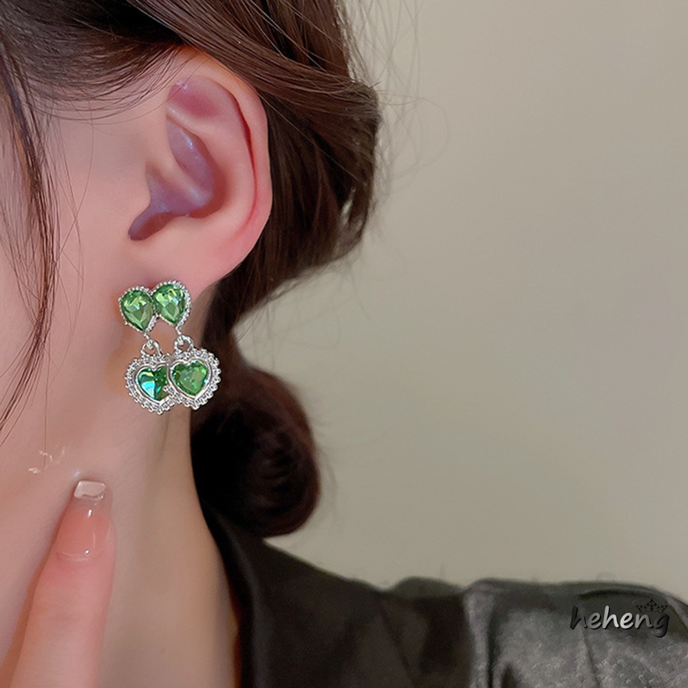 Khuyên Tai Hợp Kim Dáng Dài Đính Đá Phong Cách Vintage Thời Trang