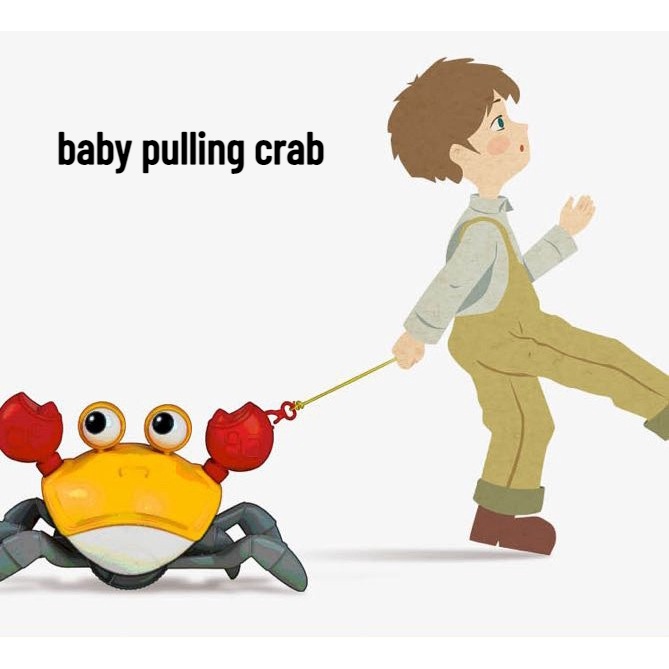 Đồ Chơi Hình Con Cua Lên Dây Cót Bằng Nhựa Cho Trẻ Em