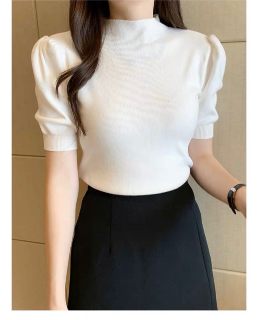 ANU660 - ÁO LEN NỮ QC TAY BỒNG