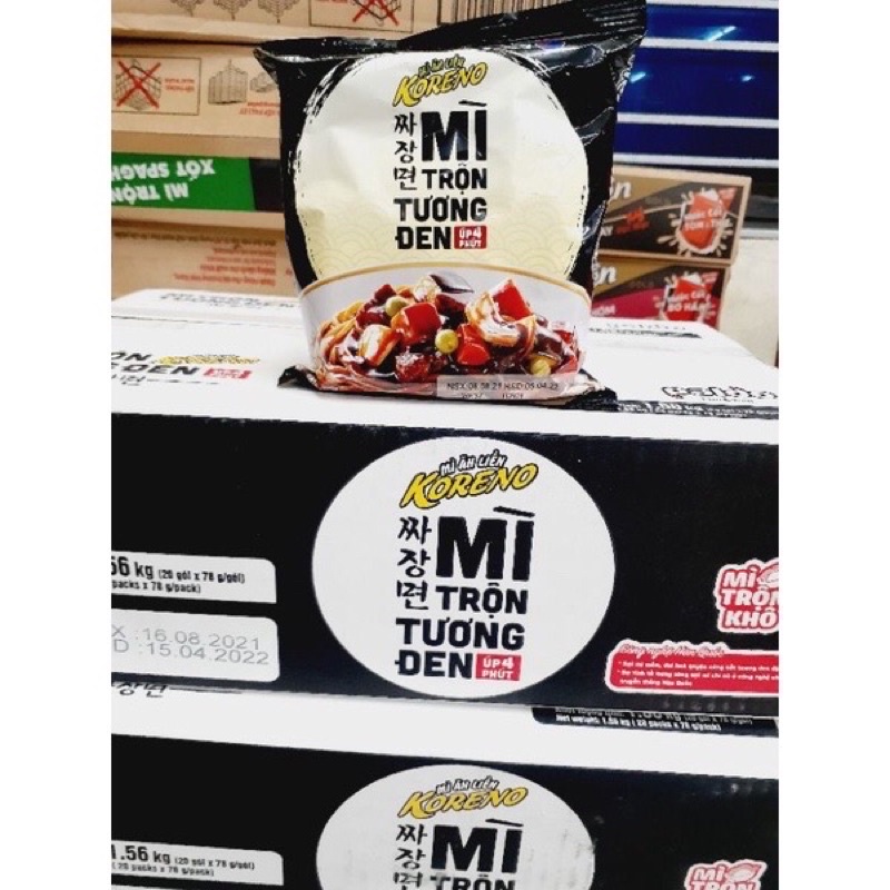 Mỳ trộn tương đen KORENO chuẩn Hàn Quốc gói 78g
