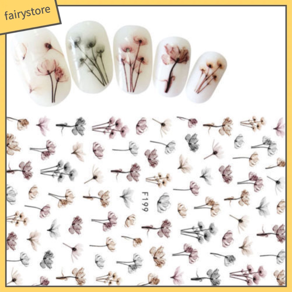 [Hàng mới về] Hình dán móng tay họa tiết hoa
