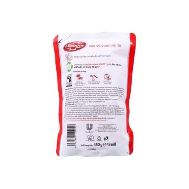 Túi nước rửa tay Lifebuoy bảo vệ vượt trội 450g | BigBuy360 - bigbuy360.vn