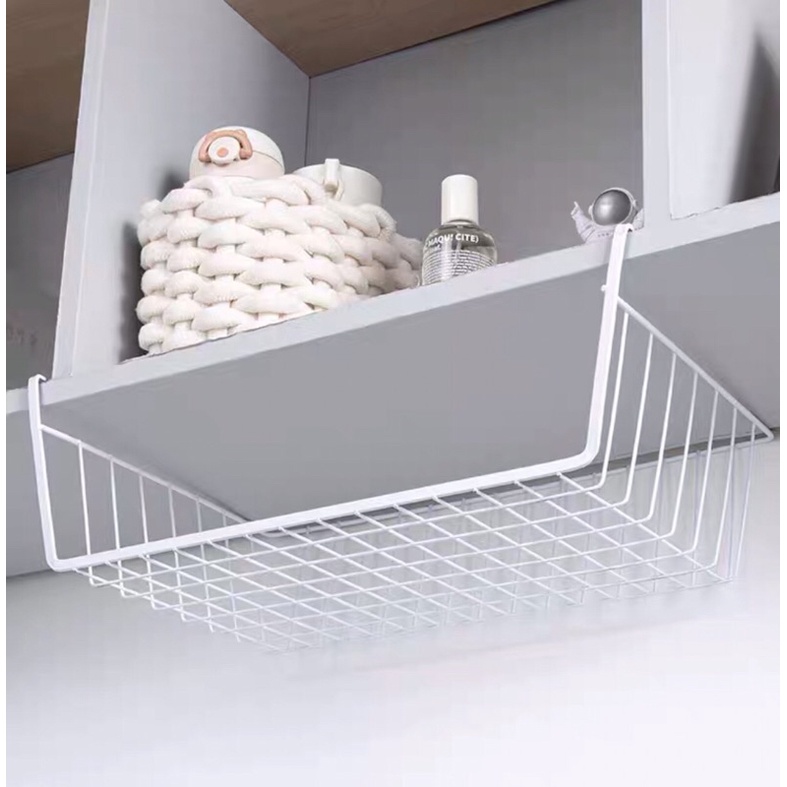 Khay lưới sắt đựng đồ treo dưới gầm bàn, tủ, giường kí túc xá hàng đẹp