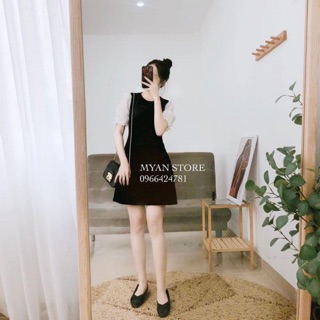 VÁY CHỮ A TAY TRẮNG BỒNG