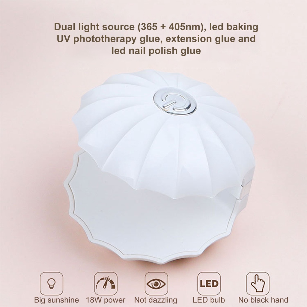 Đèn Hong Khô Móng Tay Nhanh Chóng Gọn Nhẹ Hình Vỏ Sò Có Phích Cắm USB Tiện Dụng Cho Gia Đình