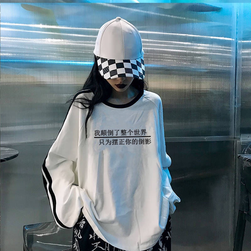 Áo Hoodie Mỏng Tay Dài Dáng Rộng Phong Cách Harajuku Hàn Quốc Thời Trang Cho Nữ