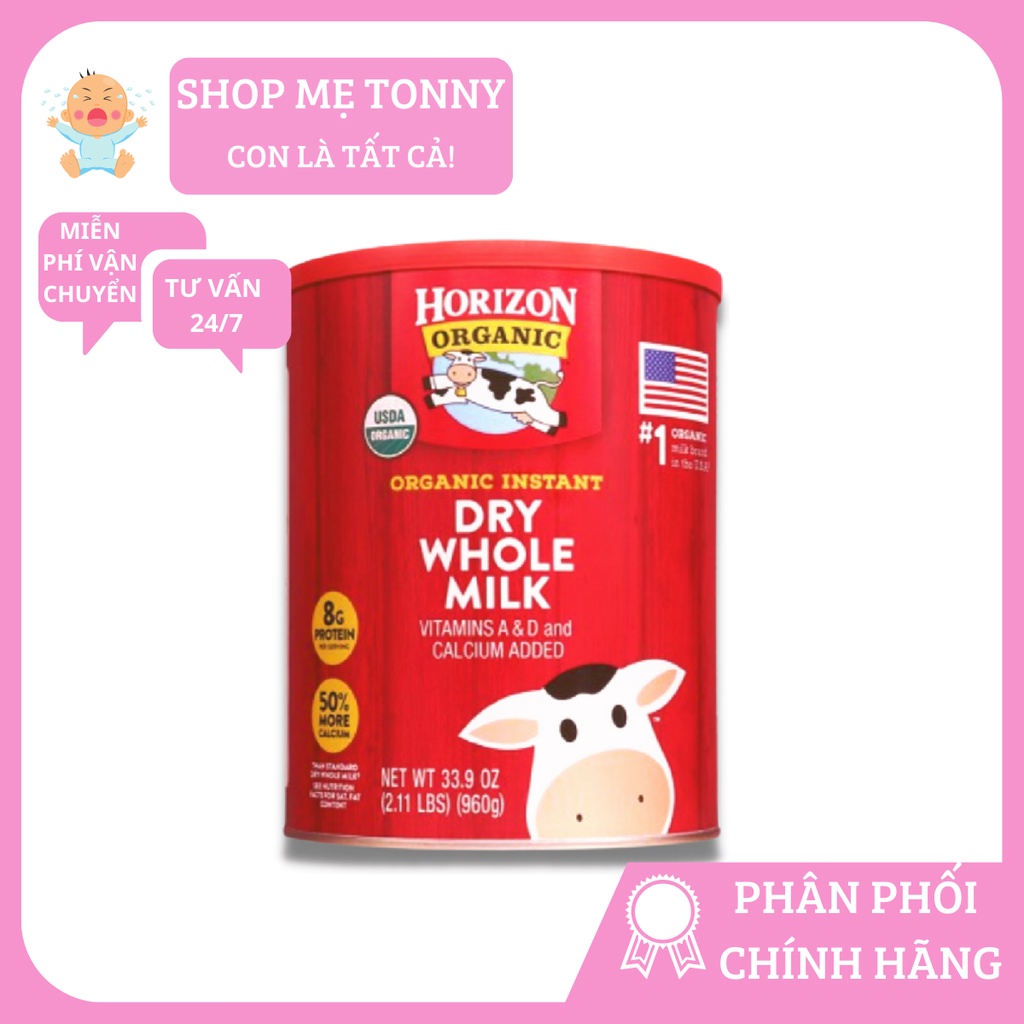 Sữa tươi dạng bột Horizon Organic Mỹ 870gram ( date 2023)