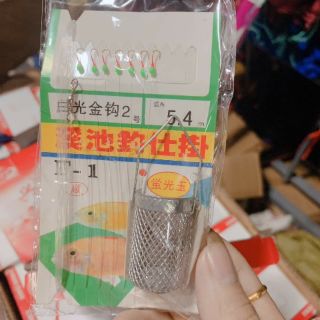 Bộ thẻo 7 lưỡi câu cá mương siêu nhậy có rọ sắt