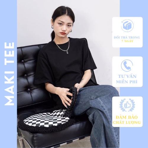 Áo thun nữ trơn Maki Tee 100% cotton, áo phông nữ trơn hàng xuất khẩu Nhật Bản AT02