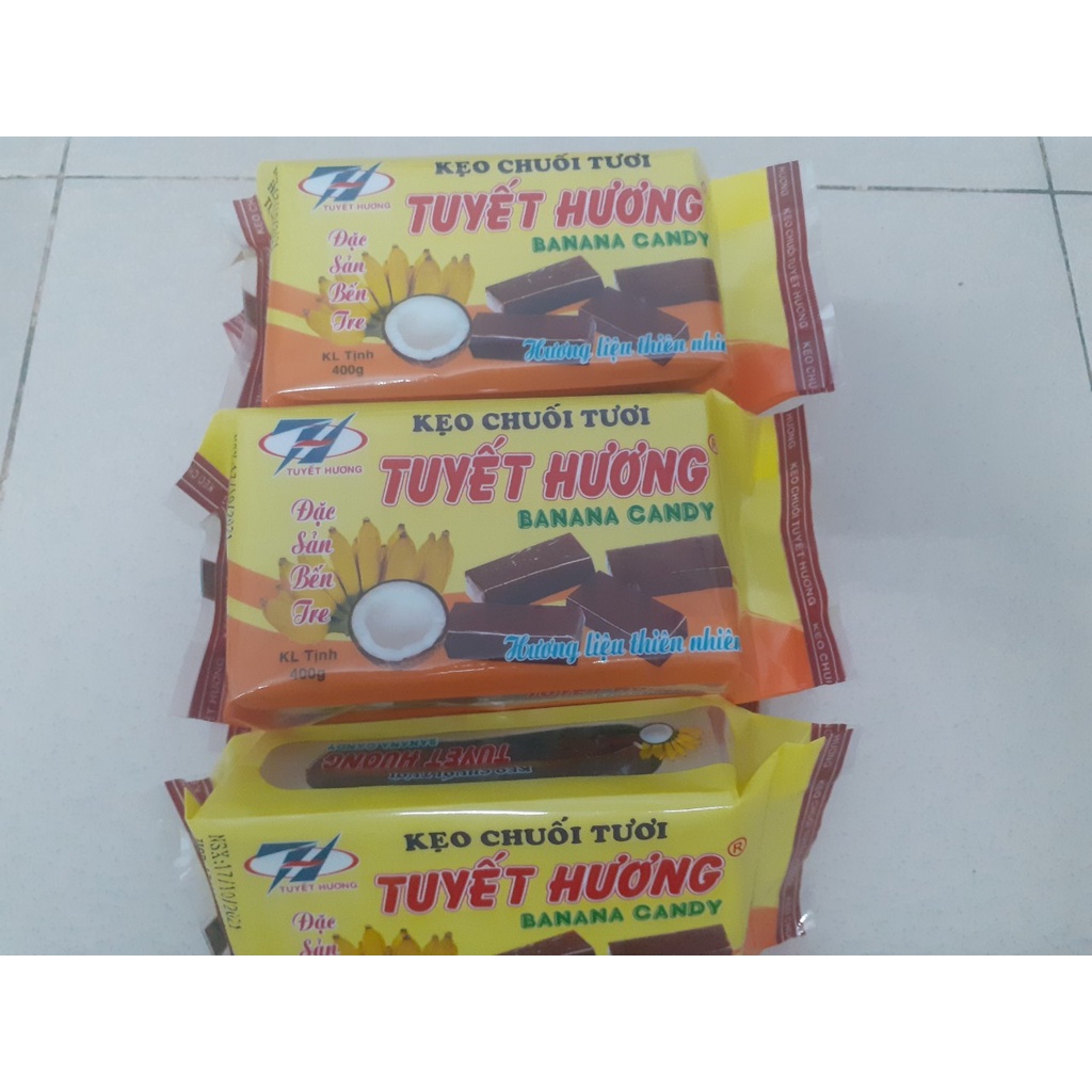 KẸO CHUỐI TƯƠI TUYẾT HƯƠNG 400GR