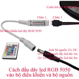 Cáp nối cho led dây RGB 5050