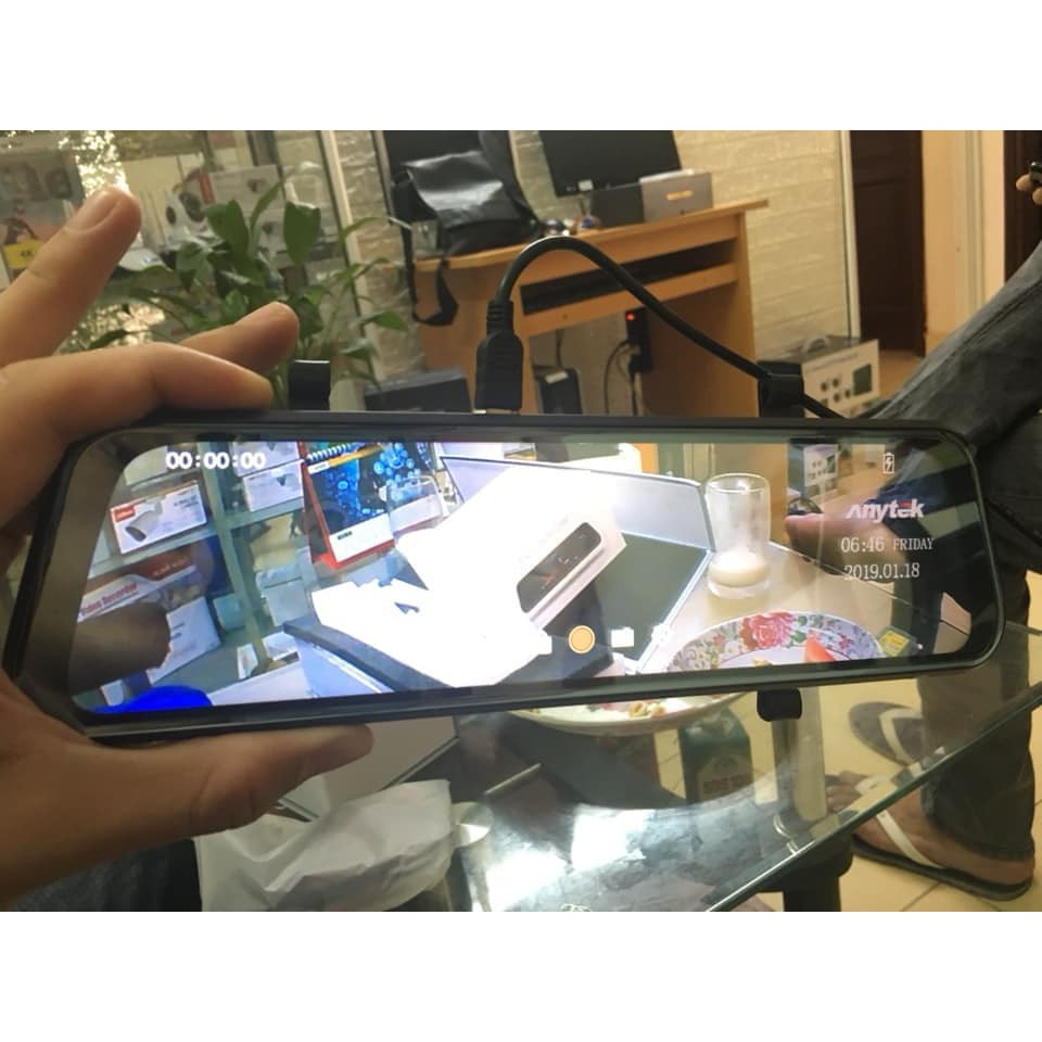 CAMERA HÀNH TRÌNH ANYTEK T12 GƯƠNG 10 INC ANYTEK T12 SIÊU NÉT FULLHD KÈM CAMERA LÙI | BigBuy360 - bigbuy360.vn