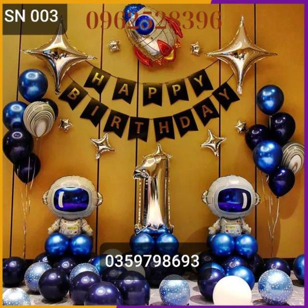 [ MẪU MỚI ] SET  Bóng Trang Trang Trí Chpo Bé Trai { TẶNG BƠM TAY + BĂNG KEO + RUY BĂNG }