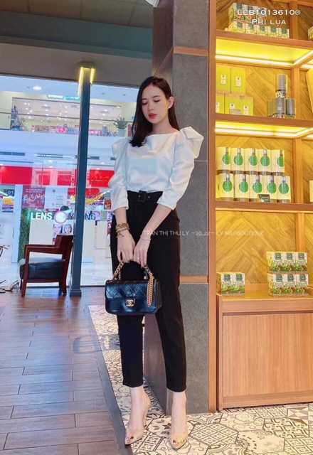 Sét áo trắng + quần và ảnh thật