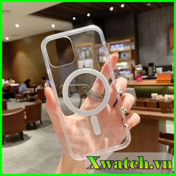 Ốp lưng iPhone trong suốt từ tính Magnetic Case Cho IP 14 pro max 11 Pro max 12 pro max 13 pro max hỗ trợ sạc không dây