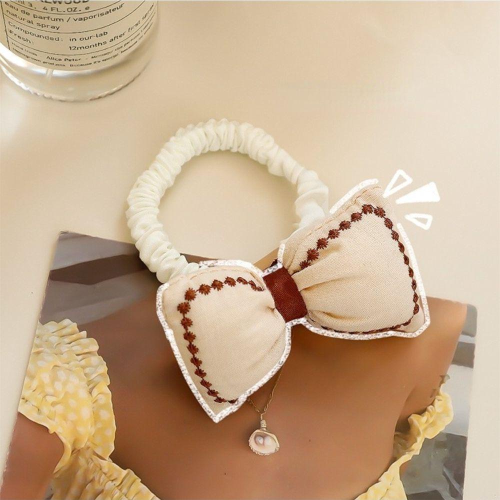 Dây Cột Tóc Co Giãn Đính Hoa Dễ Thương Cho Nữ