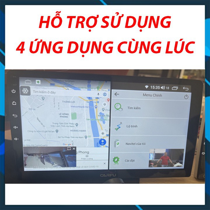 Màn hình android CARFU RAM 3gb 🔥 gắn các dòng xe ( sim 4g,wifi,blutool,giọng nói,vietmap s1,navitel,youtobe ẩn )