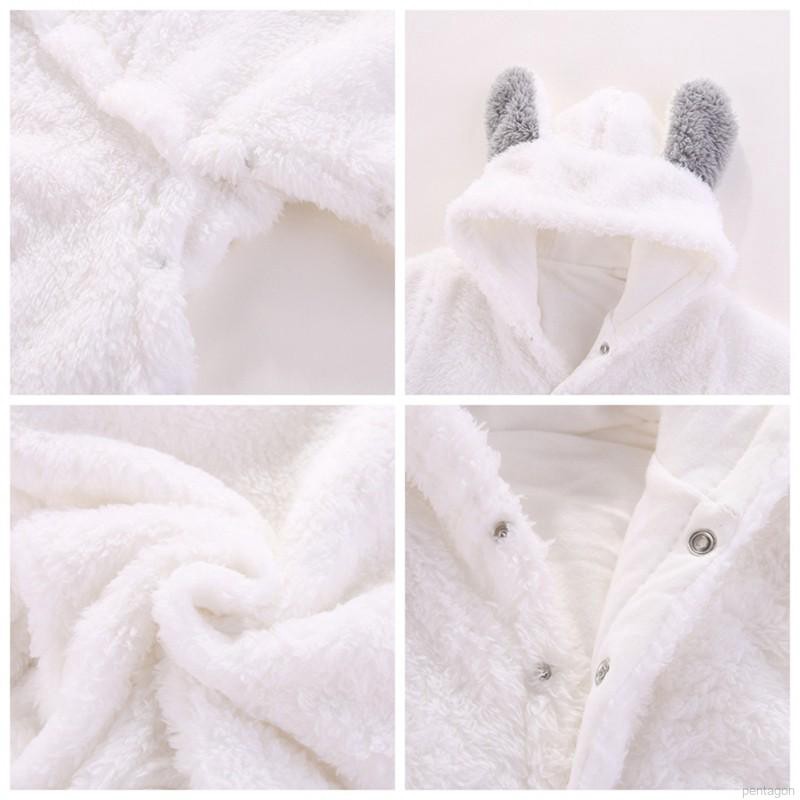 Áo liền quần thiết kế tai hoạt hình dễ thương cho bé sơ sinh