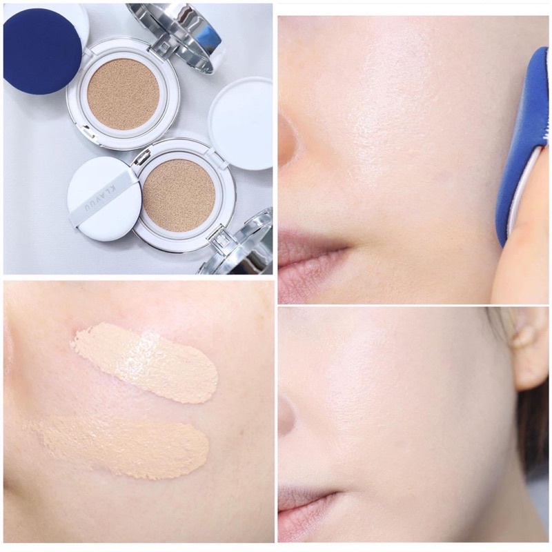 Phấn Nước Klavuu Blue Pearlsation High Coverage Marine Collagen Aqua