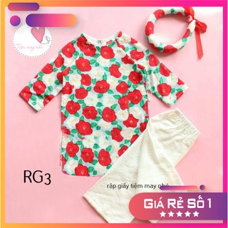 RẬP GIẤY RG3_  set áo dài+ quần ( 1-8 tuổi )