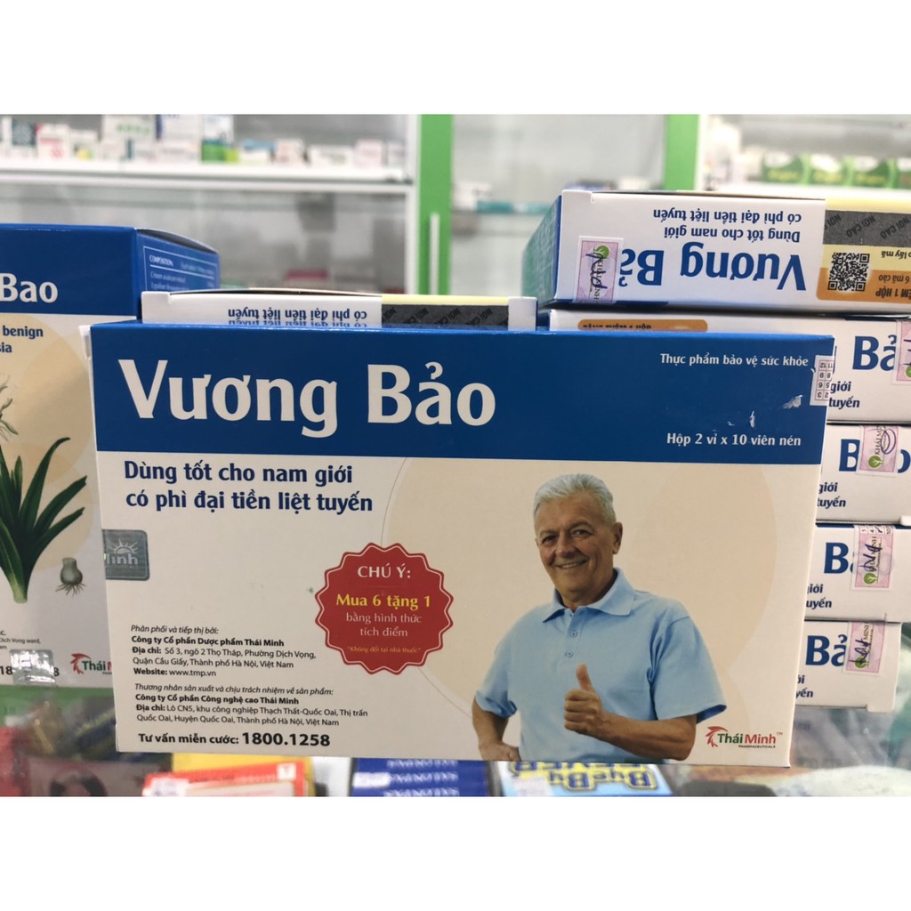 ! [COMBO] 3 Lọ + 2 Hộp Vương Bảo (Đã cào tem) - Phì đại tuyến tiền liệt