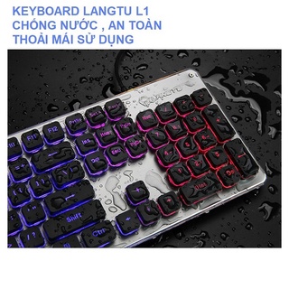Bàn Phím LED LANGTU L1 Có Dây USB – 104 Phím Chống Ồn, Gõ Êm, LED Đẹp, Dùng Cho PC Laptop Văn Phòng Game Thủ