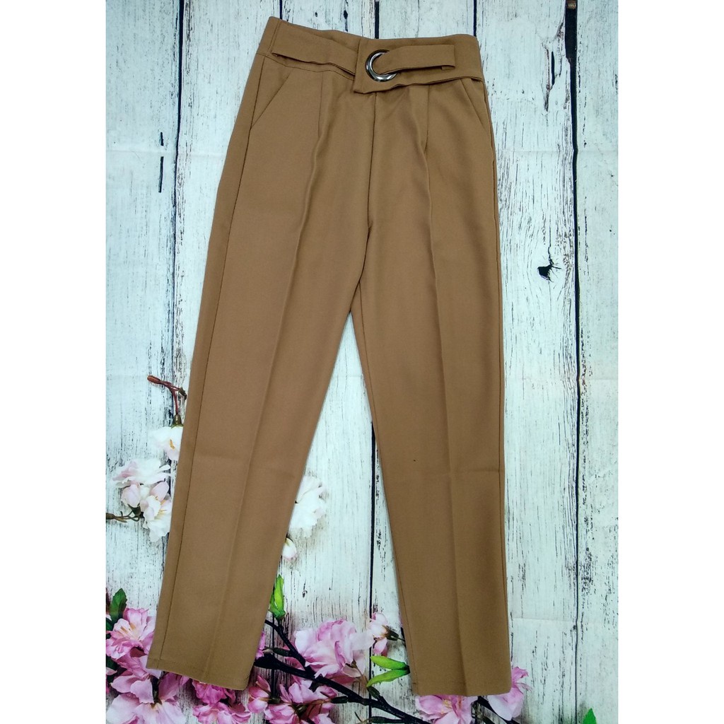 QUẦN TÂY NỮ ĐAI KHUYÊN TRÒN KINA HÀNG THIẾT KẾ, Vải Tuyết Mưa Tây Đẹp, Có Bigsize 85KG