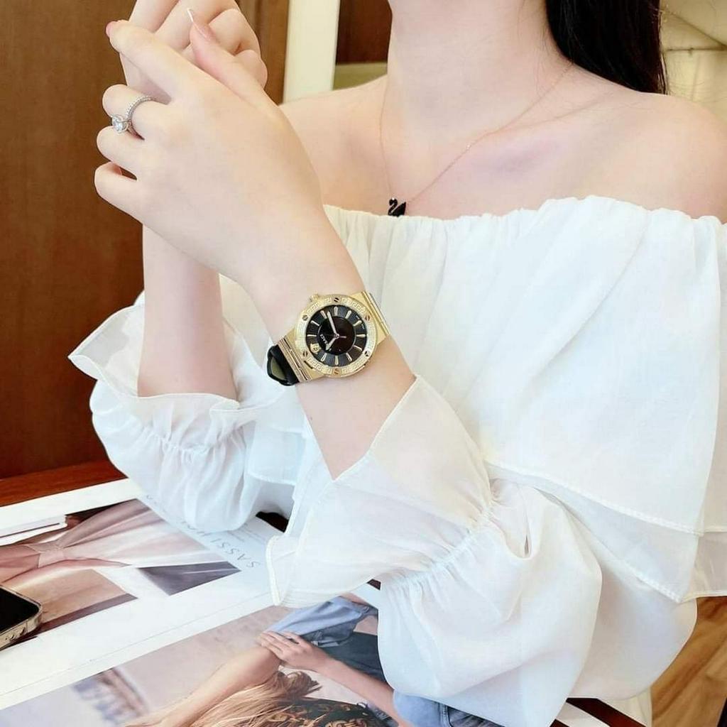 Đồng Hồ Nữ Dây Da Vers.a.c.e Geca Logo,Size:36mm Full Box Hãng,Phiên Bản Sang Trọng Đầy Quyền Lực