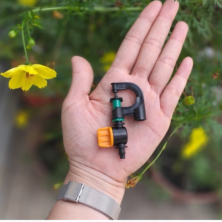 Giá sỉ Bịch 100 Béc G5 phun mưa tưới gốc chống côn trùng lưu lượng 30-60-90-120L/h, Bán kính 0-3,5m