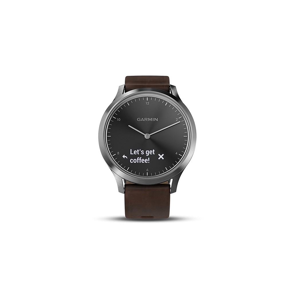 Đồng hồ Nam Garmin Vivomove HR Premium dây da thân kim loại sang trọng