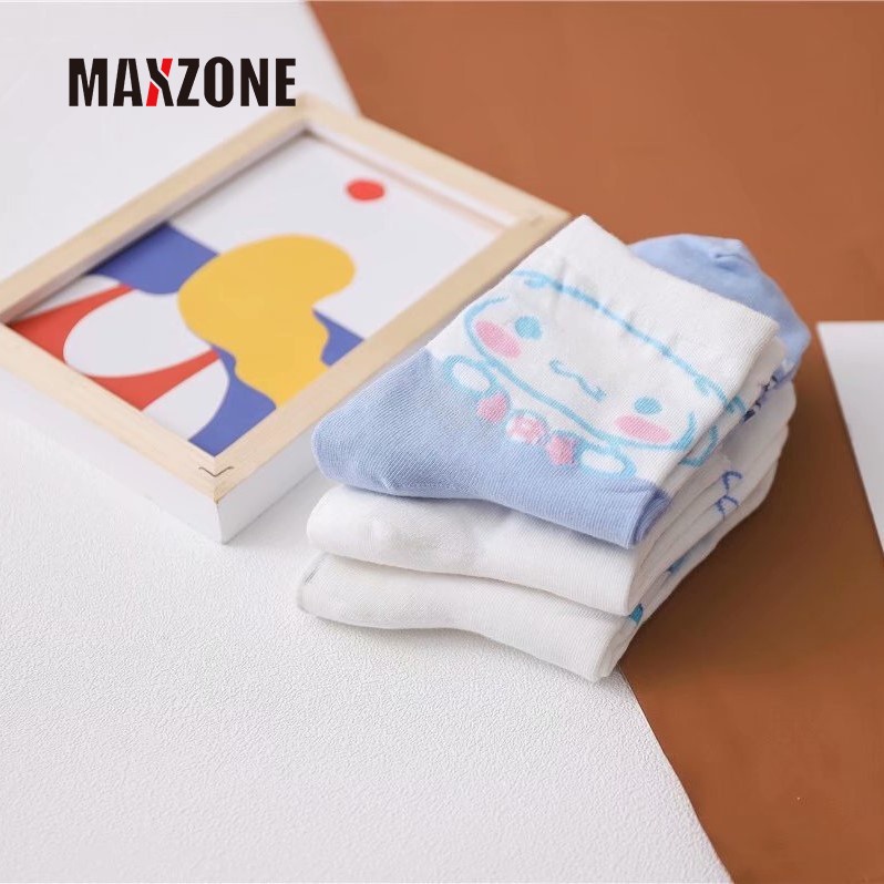 Maxzone Vớ Cotton Thoáng Khí Hình Cinnamoroll Pudding Dog Hello Kittys Sanrio Hoạt Hình Dễ Thương Làm Quà Tặng Cho Bé Gái