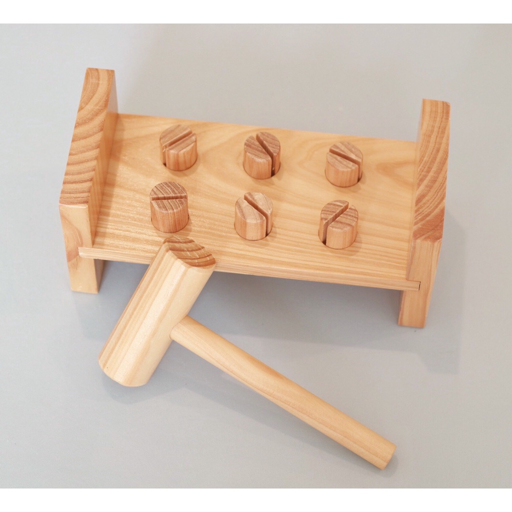 Đồ chơi gỗ bộ búa cọc Winwintoys Giúp hình thành khả năng phản xạ các giác quan của bé Rèn luyện sức đôi tay