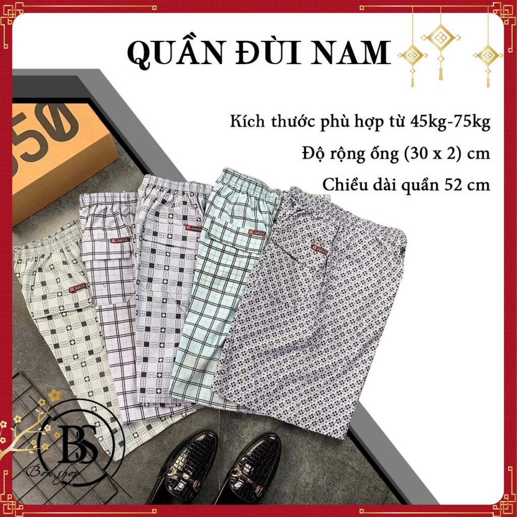 Quần đùi 📌SALE📌 nam mặc ngủ mặc nhà thoáng mát từ 45-75kg dáng thể thao short giá rẻ tận gốc_Bonshop1999 QD002