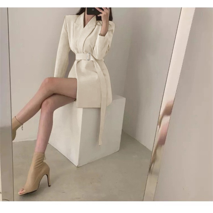 Áo khoác Blazer nữ nịt dây đẹp phong cách Edso77085 | BigBuy360 - bigbuy360.vn
