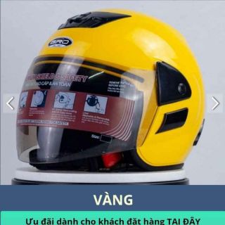 ( mua 1 mũ tặng 1 kính thay thế) Mũ bảo hiểm cao cấp gro, mũ 3|4 có kính , mũ chùm tai